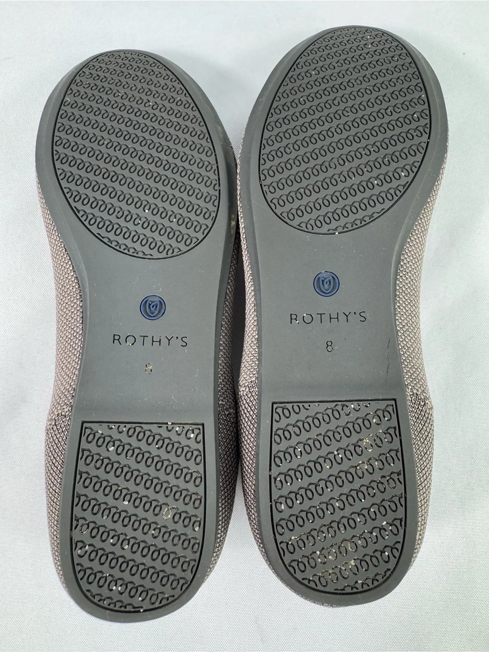Rothy’s Khaki Round Toe Knit Women’s Ballet Flats Size 8